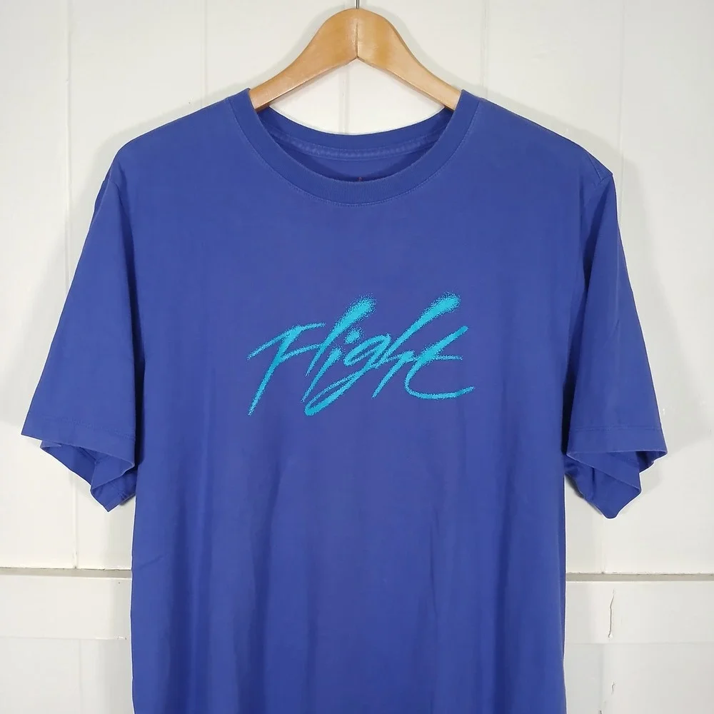Jordan Flight T-Shirt Mens XL Blue Teal Graphic Jumpman DV1429-432‎